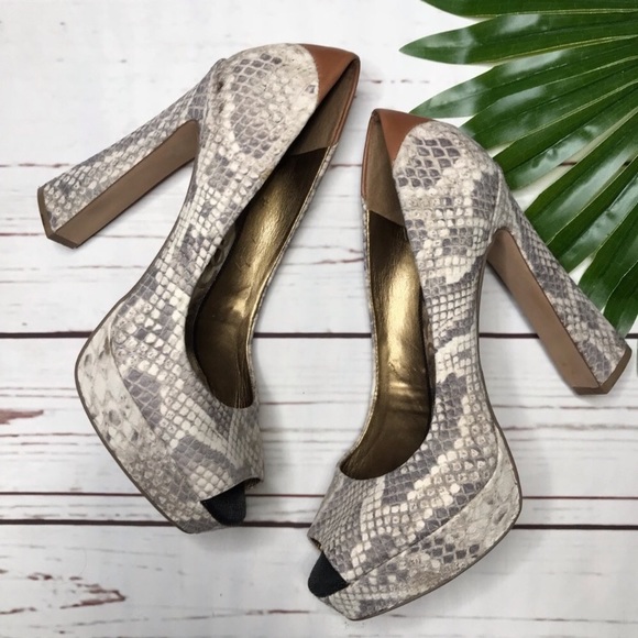 •Sam Edelman• sz 8.5 Snake skin Tacoma heels - Picture 3 of 8